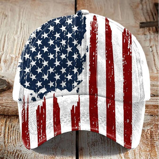 Unisex Retro Flag Print Hat