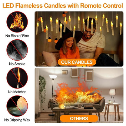 👻👻Flameless Candles with Magic Wand Remote 🔥