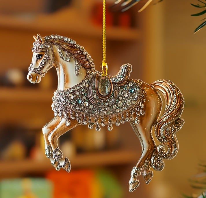 🔥🎁Handmade Horse Christmas Ornament