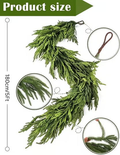 🔥LAST DAY 50% OFF💥Natural Christmas Greenery - Norfolk Pine Garland🌲