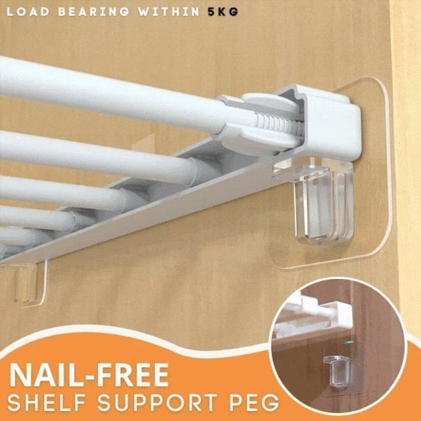 🔥Nail-Free Shelf Support Peg