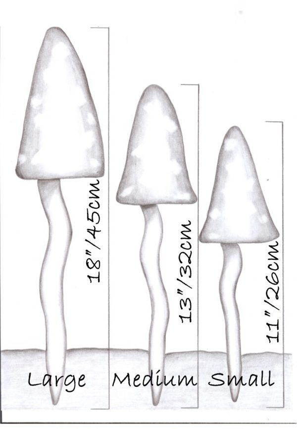 Timeless Toadstools Wind Chimes– Summer Bright Set of 5