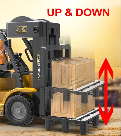 Roll over image to zoom in RC Forklift Truck, 2 in 1 Transform Lift Fork & Hook