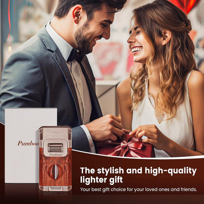 All-in-One Torch Lighter with Built-in Cutter V Cut