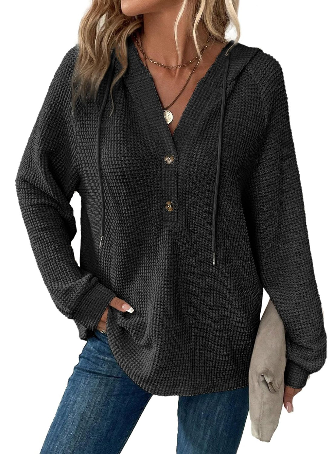 🎁Last Day 60% OFF-Women's Knitted Long Sleeve Casual Sweatshirt