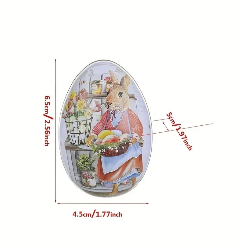 Vintage Easter Egg Tin Boxes – Set of 6