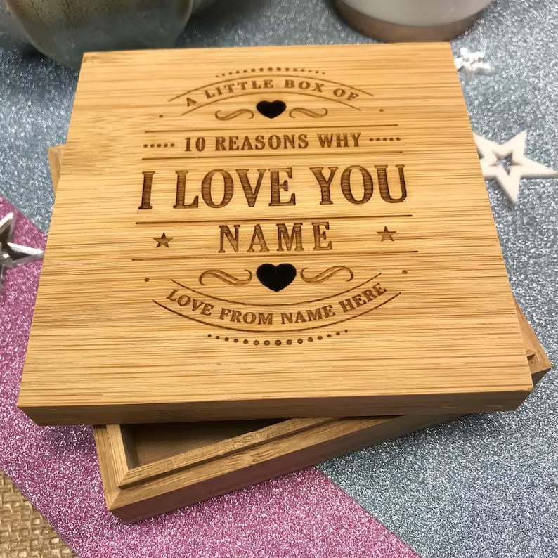 💝Valentine's Gift!🎁10 Reasons Why I Love You Wooden Box