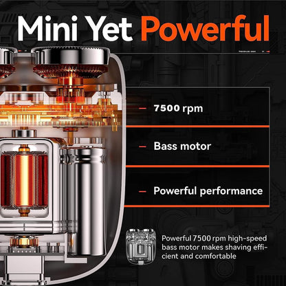 ✨HOT SALE✨ 2025 New Upgrade Pocket Shaver USB Mini Shavers for Men Rechargeable Waterproof Compact Electric Razor for Home, Car, Travel