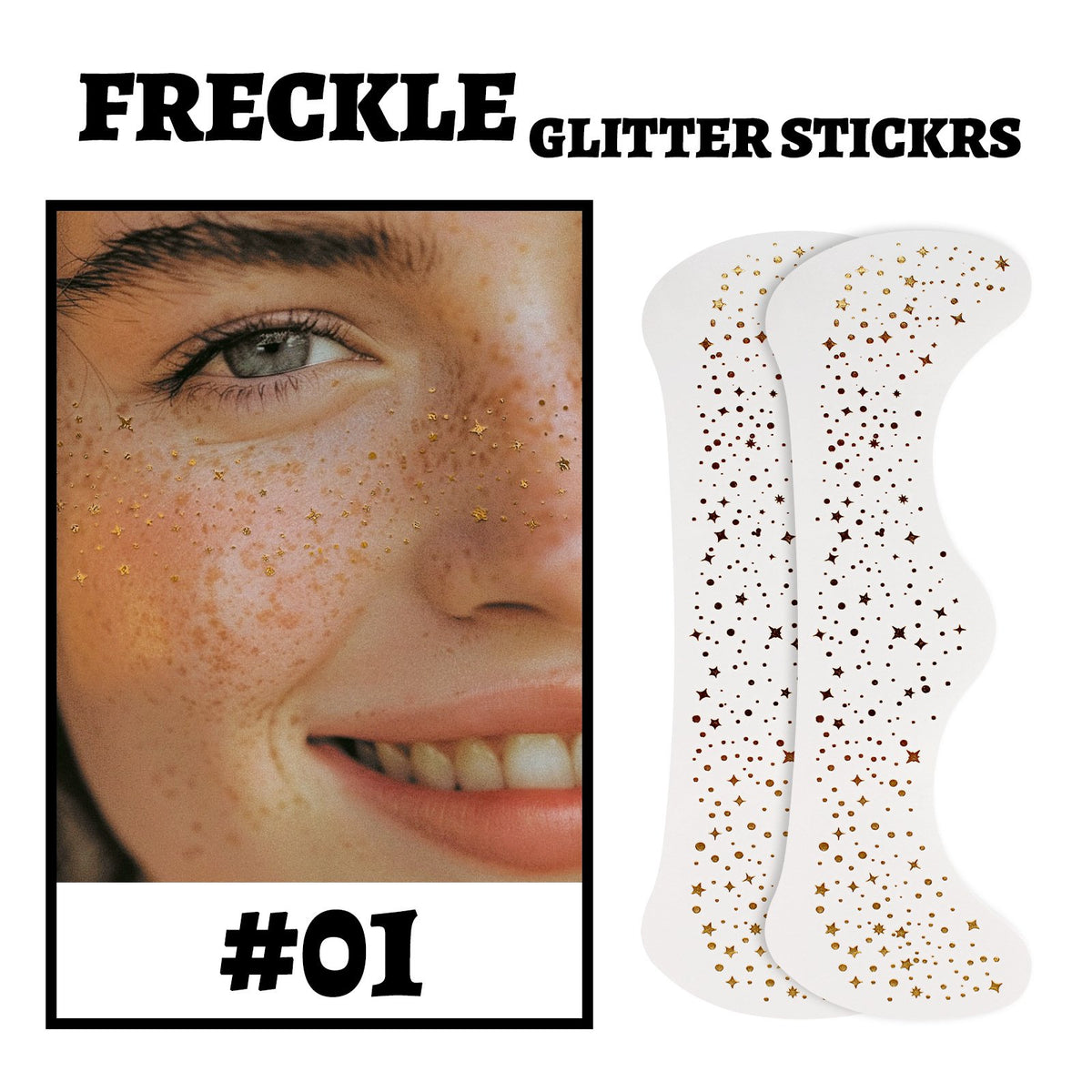 🏆Same style as Swifty🏆Gold Glitter Freckles Makeup Patches