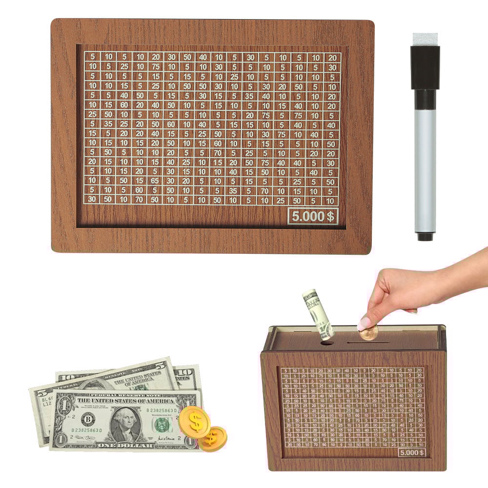 🔥Promotion Save- 49% OFF🔥-Cash Vault Wooden Savings Box🎁