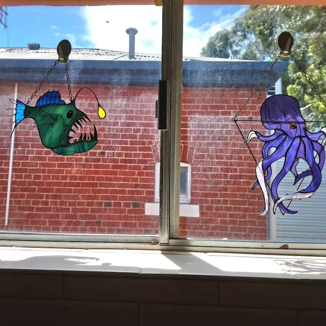 🐙Octopus Stained Suncatcher- Window Wall Hangings