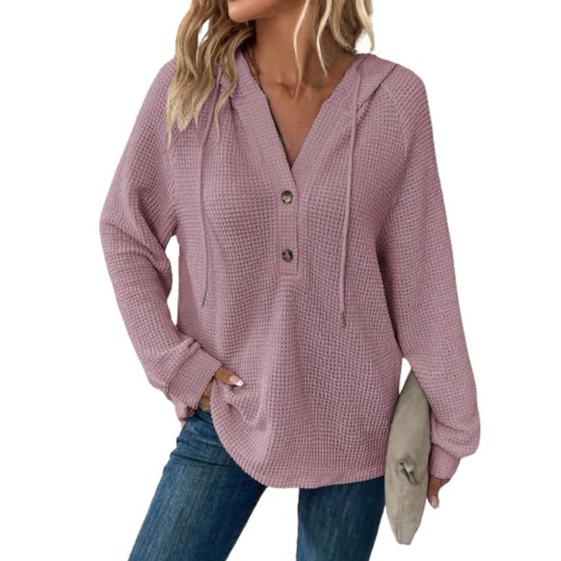 🎁Last Day 60% OFF-Women's Knitted Long Sleeve Casual Sweatshirt