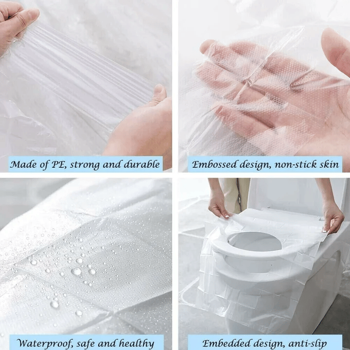 💥 Disposable Plastic Toilet Seat Cover - No Worry Of Public Toilet Anymore👋