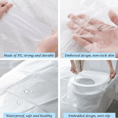 💥 Disposable Plastic Toilet Seat Cover - No Worry Of Public Toilet Anymore👋