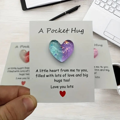 🌈🩷Exquisite Pocket Hug Heart with Greeting Cards