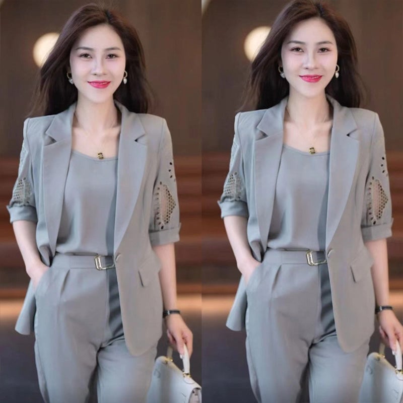 🔥49% OFF🔥Nice Gift-Woman's Fashionable And Slim Blazer 3-piece Suit Set