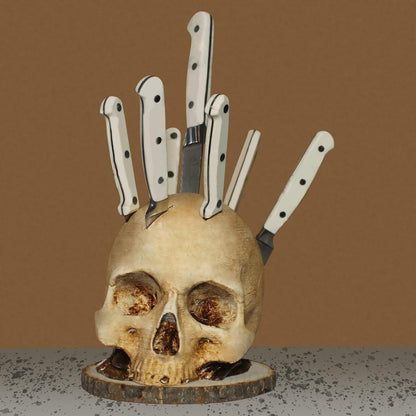 Skull Knife Holder for Kitchen Storage