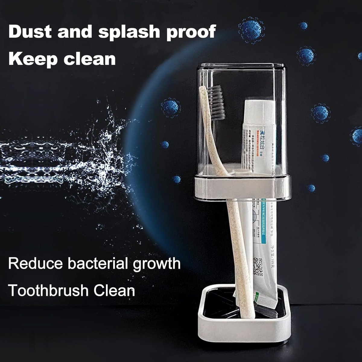 🪥 Stylish Toothbrush Holder with Cover