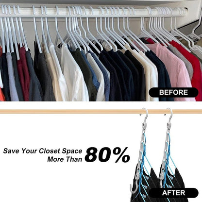 Magic Space-Saving Clothes-Hangers Sturdy Closet-Organizer