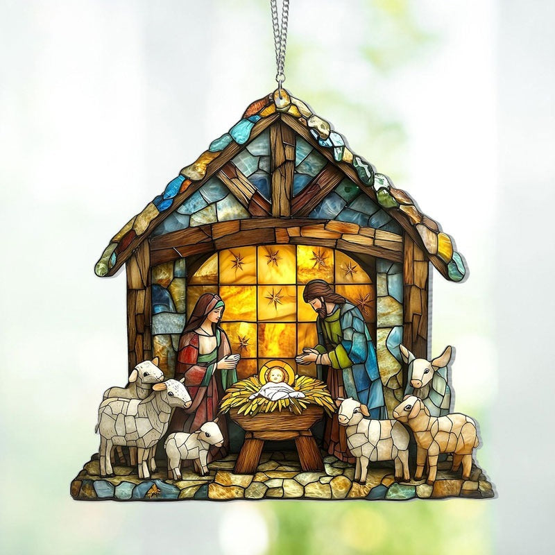 🎉Nativity Scene Suncatcher
