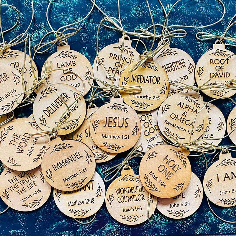 Names Of Jesus Ornaments (25 Pcs)