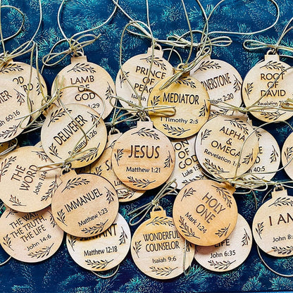 Names Of Jesus Ornaments (25 Pcs)