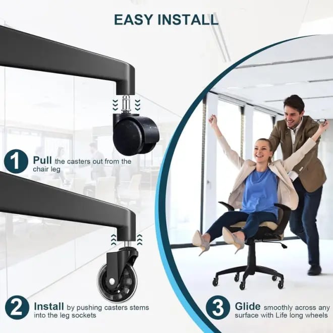 🔥Hot Sale 49% Off🔥3 Inches Silent and Smooth Rolling Casters