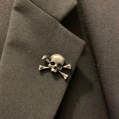 Retro Gothic Skull Brooch