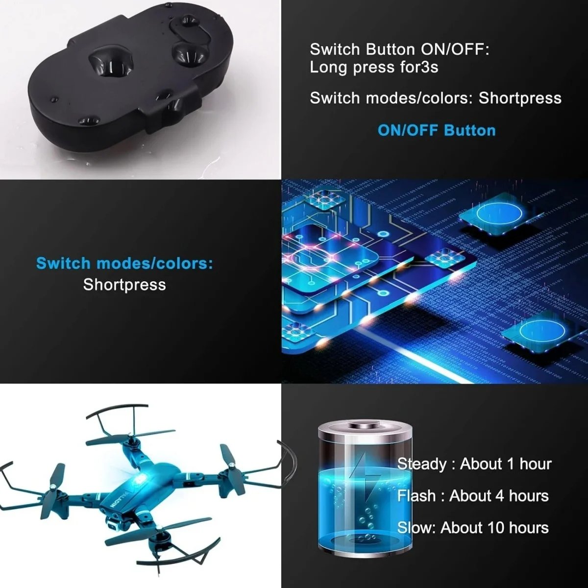 7 Colors Wireless Led Lights with Remote