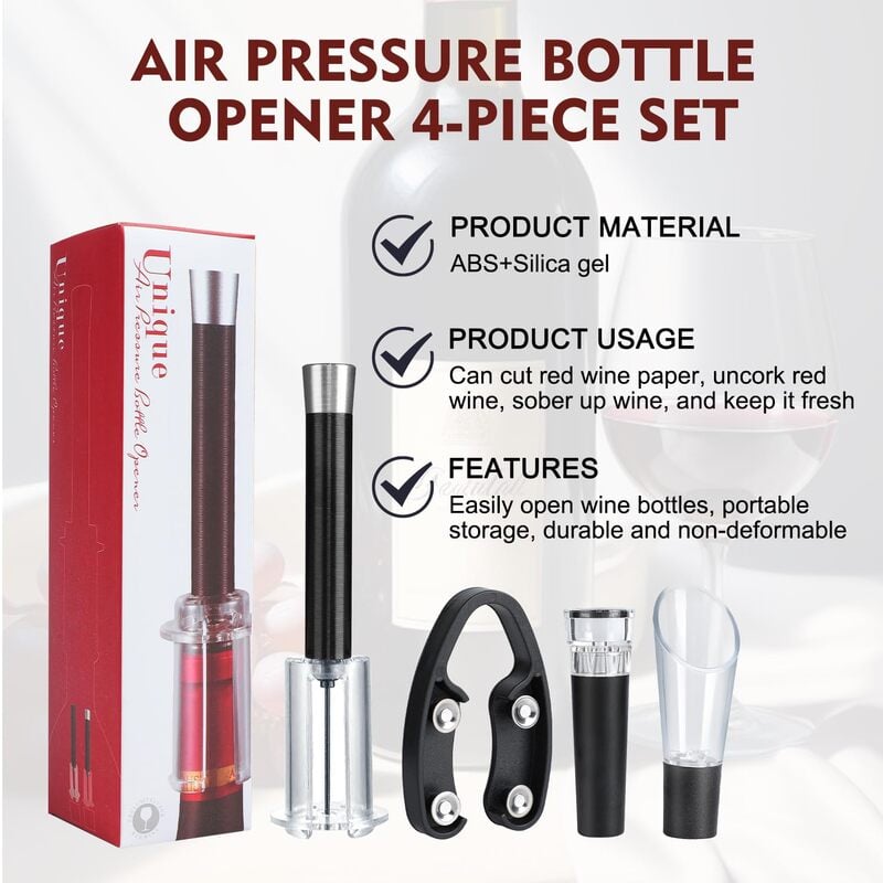 🎁Last Day Promotion 49% OFF🔥Wine Air Pressure Pump Opener Set