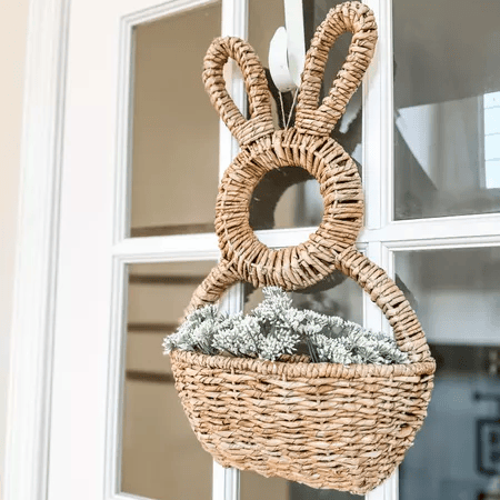🔥Easter Sale 49% OFF - Bunny Basket Hanging Wall Pocket Spring Decor