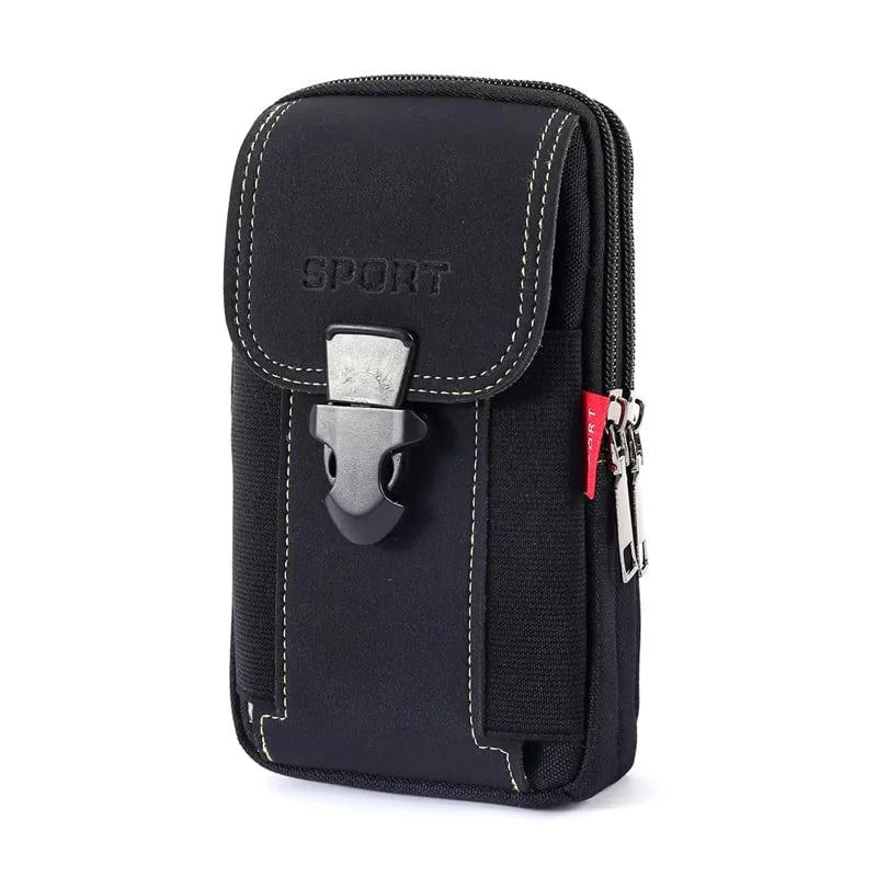 Men's multifunctional belt cell phone pouch