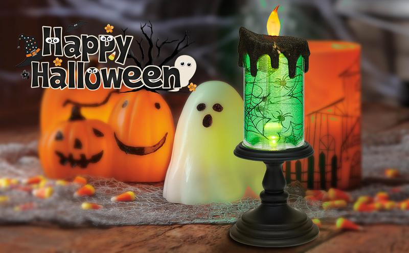 🔥Halloween Sale 57% Off -🎃Halloween Snow Globe Flameless Candle with Timer