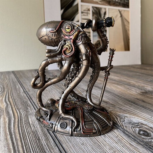 Steampunk Seabed Hiker Octopus Statue Decor🐙🐙