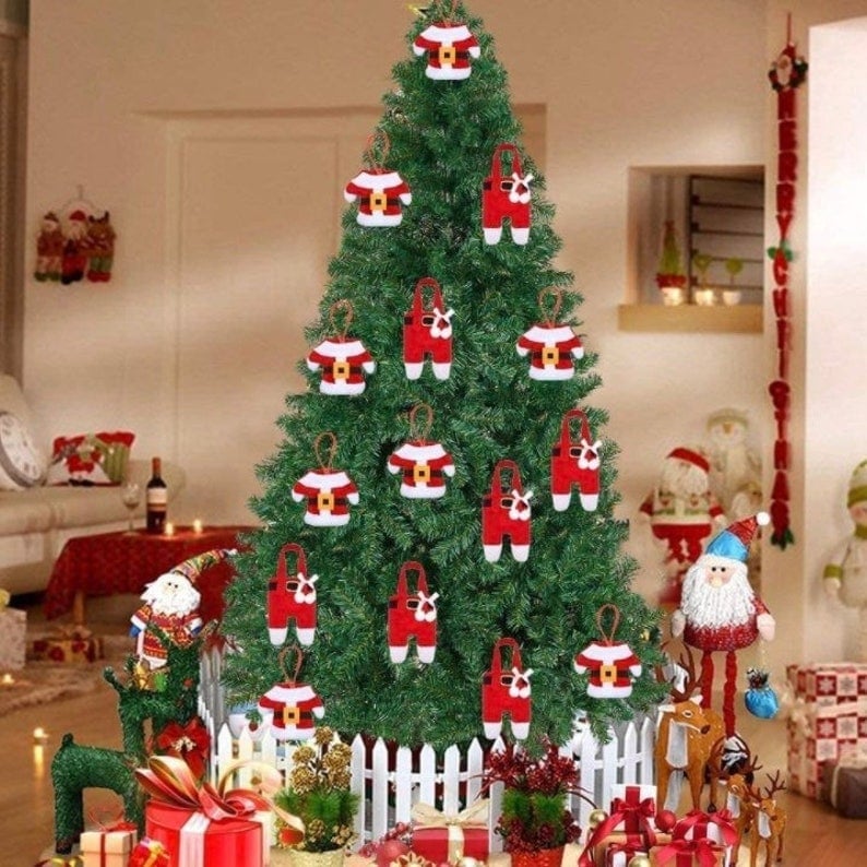 6 Pieces Christmas Silverware Holders Knife Fork Pouch Bag