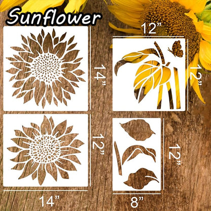 Sunflower🔥 Garden Fence Large Flower Stencils🌻DIY Decoration