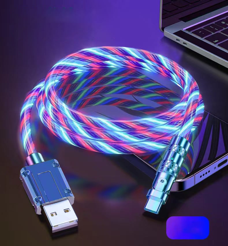 📱LAST DAY 40% OFF⚡180° rotating fast charging cable with light