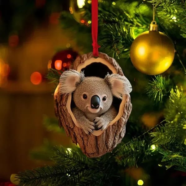 🎅 Early Christmas 49%OFF 🎅 - Christmas Tree Animal Pattern Ornament Forest Animal Decoration