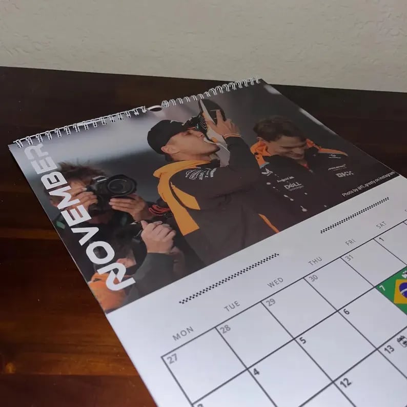 2025 F1 Wall Calendar