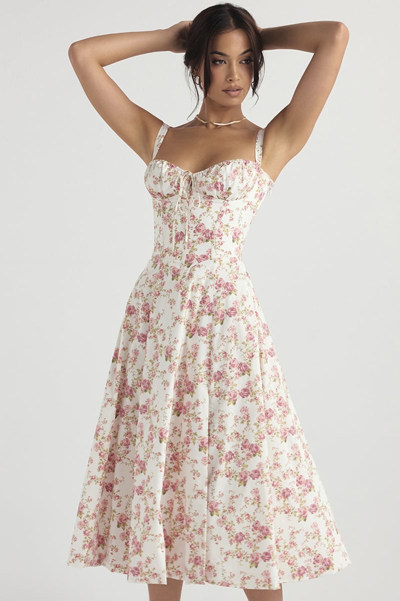 PRINT BUSTIER SUNDRESS