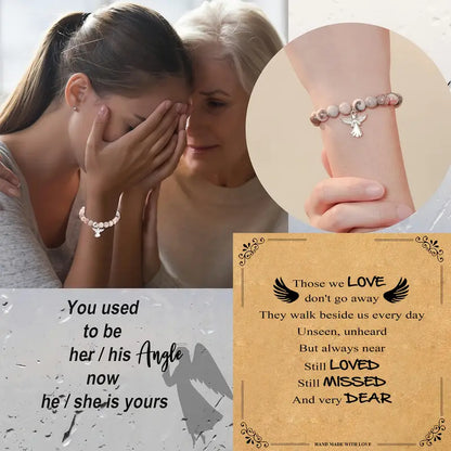 🎁Last Day 69% OFF - Memorial Gifts Angel Wings Healing Crystal Bracelet