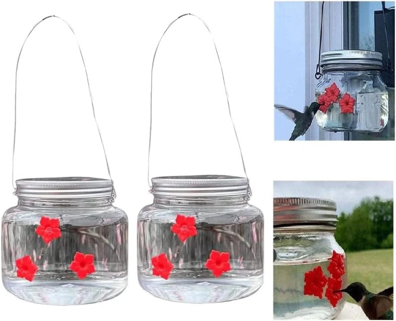 Mason Jar Hummingbird Feeder