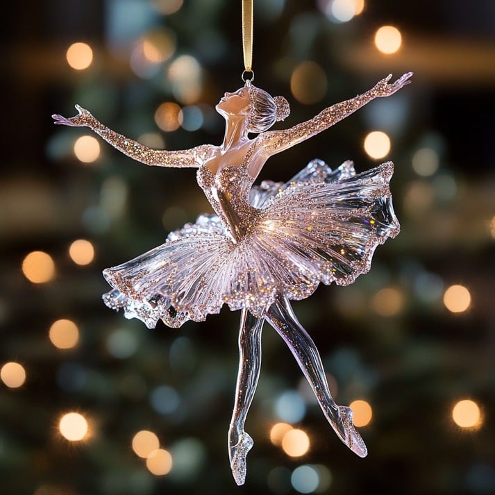 🎄Sparkling Ballet Crystal Christmas Ornament