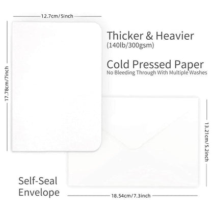 🌈Blank Watercolor Cards and Envelopes