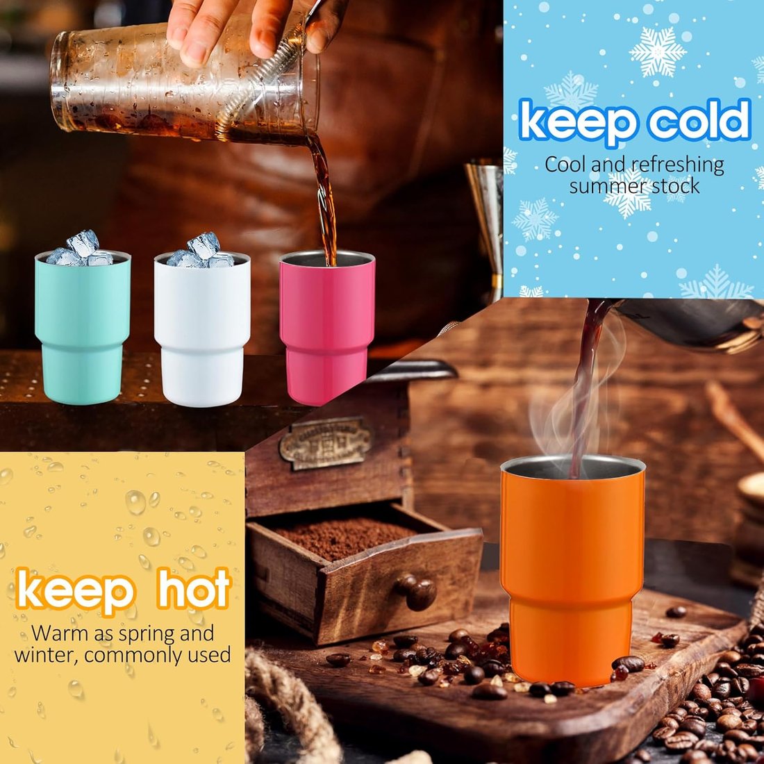 Stainless Steel Mini Straw Thermos Cup