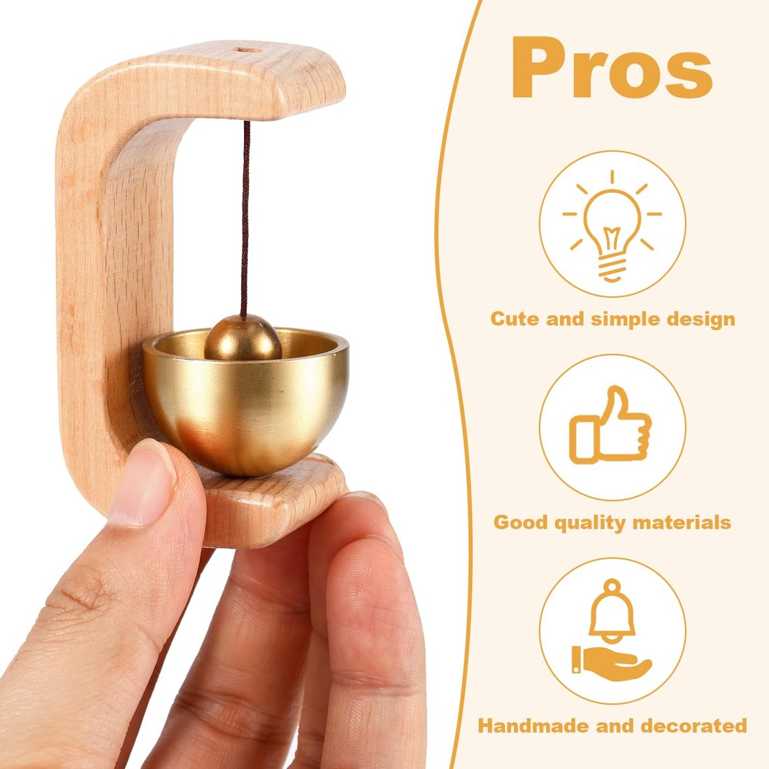 🔥Last Day 49% OFF🔥Suction Door Type Solid Wood Wind Chime