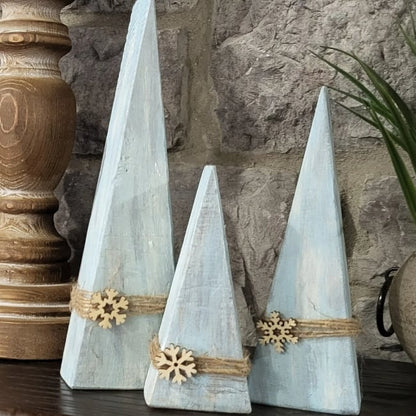 Wooden Christmas Tree (Set Of 3)