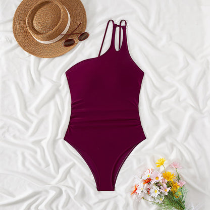 One Shoulder One Piece Swimsuit for Women