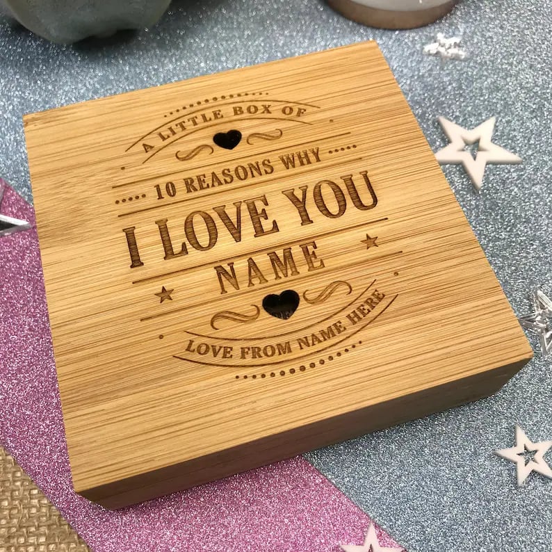 💝Valentine's Gift!🎁10 Reasons Why I Love You Wooden Box