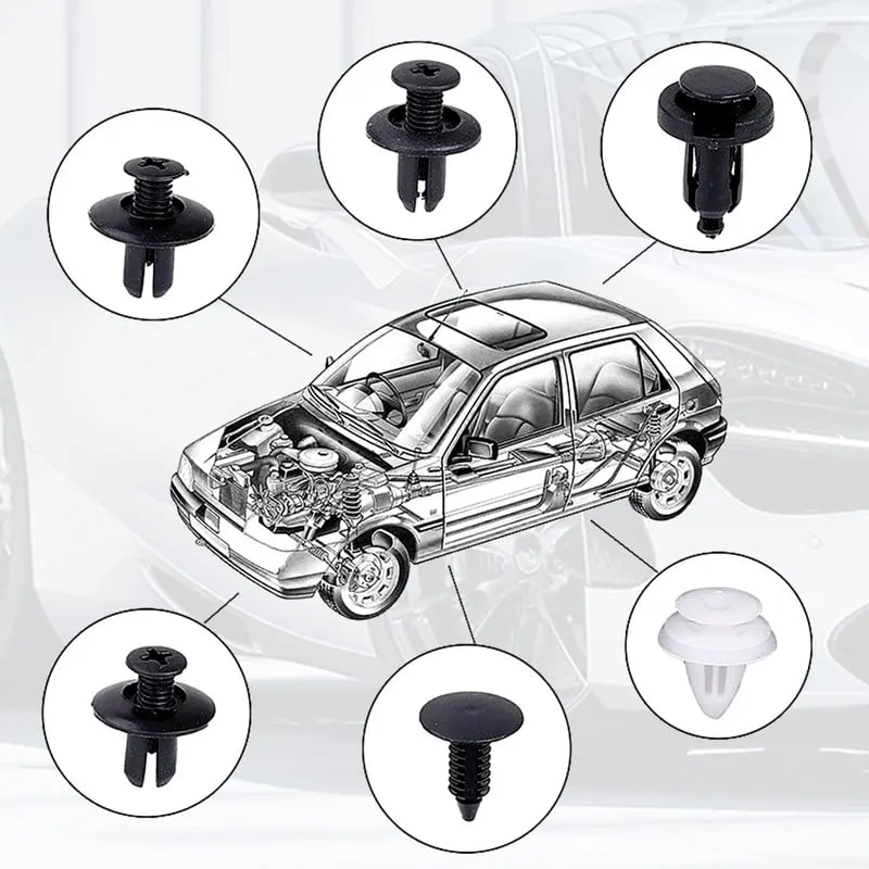 🎁49%OFF🔧100 PCS Car Clip Retainer Auto Fasteners Push Trim Bumper Plastic Rivets Clips Kit